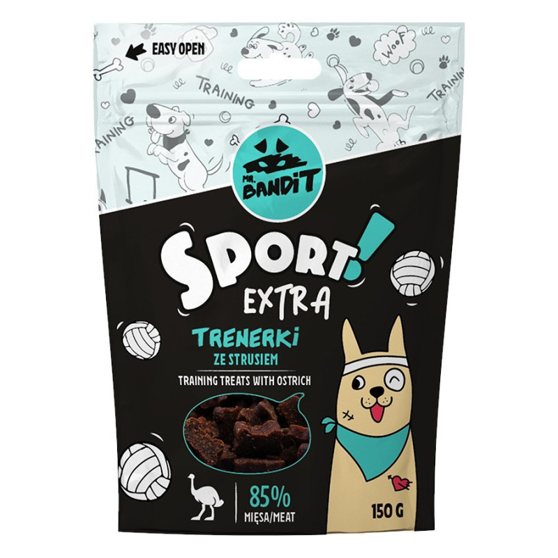 VET EXPERT MR. BANDIT Sport Extra Trainers with ostrich - dog treat - 150 g