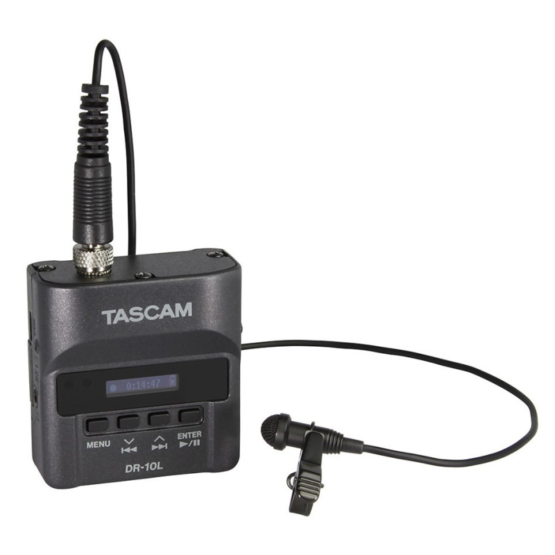 Tascam DR-10L - skaitmeninis įrašymo įrenginys su lavalier mikrofonu