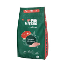 PAN MIĘSKO with herbs Beef with rabbit M - dry dog food - 20kg