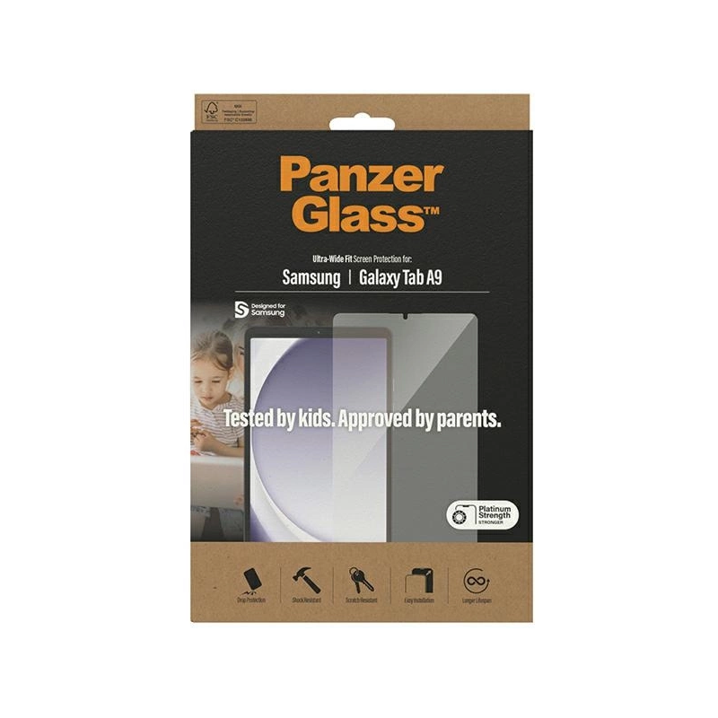 PanzerGlass Ultra-Wide Fit grūdintas stiklas, skirtas Samsung Galaxy Tab A9