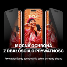 PanzerGlass Ultra-Wide Fit Privatus grūdintas stiklas su padėties įtaisu, skirtas iPhone 15 Pro Max