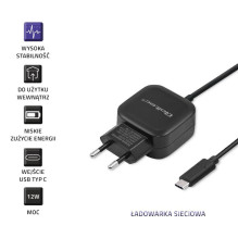 Qoltec 50190 Charger 17W , 5V , 3.4A , USB + USB type C