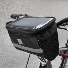 Wozinsky bike handlebar bag with phone case 2l black (WBB12BK)