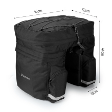 Wozinsky spacious bike bag 60 l for the trunk (rain cover included) black (WBB13BK)