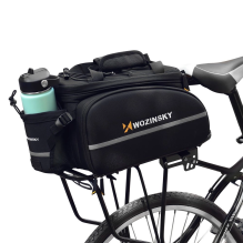 Wozinsky roomy bike carrier bag 35L (rain cover included) black (WBB19BK)