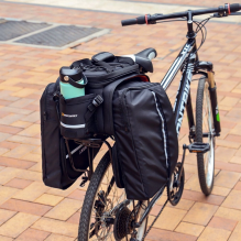 Wozinsky roomy bike carrier bag 35L (rain cover included) black (WBB19BK)