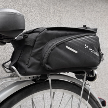 Wozinsky bike carrier bag with 9l shoulder strap (rain cover included) black (WBB22BK)