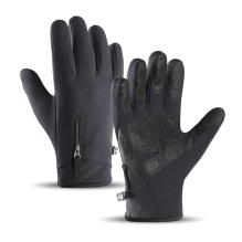 Anti-slip winter phone sports gloves (size M) - black