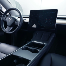 Baseus T-Space serijos automobilių organizatorius, skirtas Tesla Model 3 / Y - pilkas