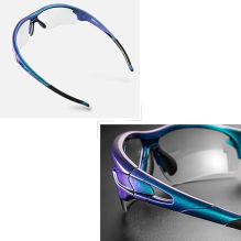 Rockbros 10069 photochromic UV400 cycling glasses - blue