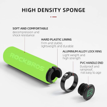 Rockbros BT1001GNBK sponge bicycle handlebar grips - green and black