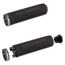 Rockbros BT1001BKBK sponge bicycle handlebar grips - black