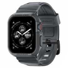 Spigen Rugged Armor Pro dėklas, skirtas Apple Watch 4/5/6/7/8/9/SE (44/45 mm) – tamsiai pilka