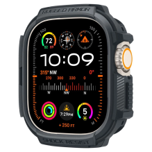 „Spigen Rugged Armor“ dėklas, skirtas „Apple Watch Ultra 1/2“ (49 mm) – tamsiai pilkas