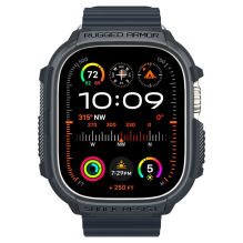 „Spigen Rugged Armor“ dėklas, skirtas „Apple Watch Ultra 1/2“ (49 mm) – tamsiai pilkas