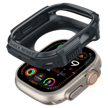 „Spigen Rugged Armor“ dėklas, skirtas „Apple Watch Ultra 1/2“ (49 mm) – tamsiai pilkas