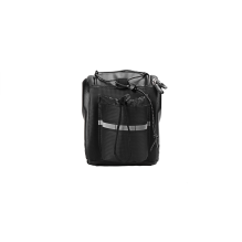 WYA36Y7S Bike Pannier Bag with Long Strap and Expandable Side Pockets - Black