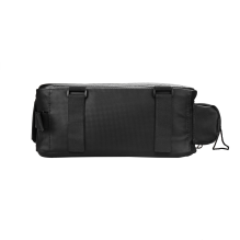 WYA36Y7S Bike Pannier Bag with Long Strap and Expandable Side Pockets - Black