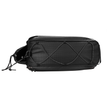 WYA36Y7S Bike Pannier Bag with Long Strap and Expandable Side Pockets - Black