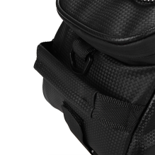 WYA36Y7S Bike Pannier Bag with Long Strap and Expandable Side Pockets - Black