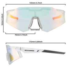 Rockbros SP291 photochromic UV400 cycling glasses - white