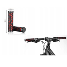 Rockbros 2017-14ARD bicycle grips - black and red