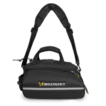 Wozinsky roomy bike carrier bag 35L (rain cover included) black (WBB19BK)