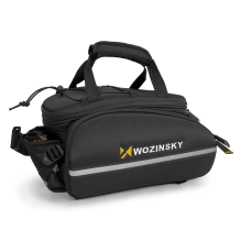 Wozinsky roomy bike carrier bag 35L (rain cover included) black (WBB19BK)