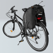 Wozinsky roomy bike carrier bag 35L (rain cover included) black (WBB19BK)