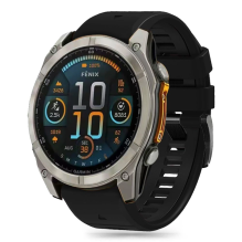 Tech-Protect silikoninis dirželis, skirtas Garmin Fenix ​​5X / 5X Plus / 6X / 6X Pro / 7X / 8 (51 mm) - juodas