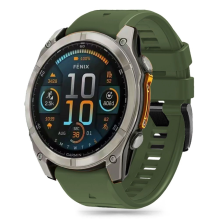 Tech-Protect silikoninis dirželis, skirtas Garmin Fenix ​​5X / 5X Plus / 6X / 6X Pro / 7X / 8 (51 mm) – žalias