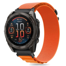 Tech-Protect Nylon Pro dirželis, skirtas Garmin Fenix ​​5X / 5X PLUS / 6X / 6X Pro / 7X / 8 (51 MM) – oranžinis