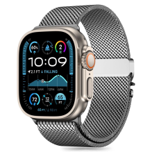 Tech-Protect Milano dirželis, skirtas Apple Watch 6 / 7 / 8 / 9 / 10 / SE / Ultra 1 / 2 (44 / 45 / 46 / 49 MM) – sidabri