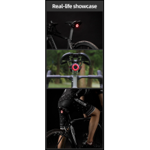 Rockbros Q5 Rear Bike Light with Intelligent Stop System - Black