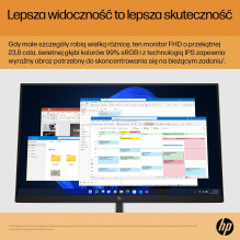 HP E-Series E24 G5 kompiuterio monitorius 60,5 cm (23,8 colio) 1920 x 1080 pikselių Full HD LED sidabrinis, juodas