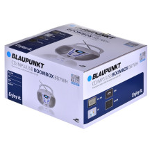 Blaupunkt BB7-WH nešiojama stereo sistema Skaitmeninis 2,4 W FM pilkas MP3 atkūrimas