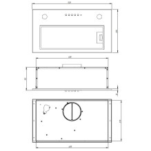 Akpo WK-7 MICRA 60 cooker hood Ceiling built-in White