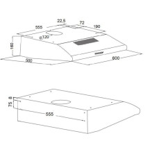 Model WK-7 P-3060 Chimney cooker hood