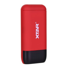 XTAR PB2S red battery charger / power bank to Li-ion 18650 / 20700 / 21700