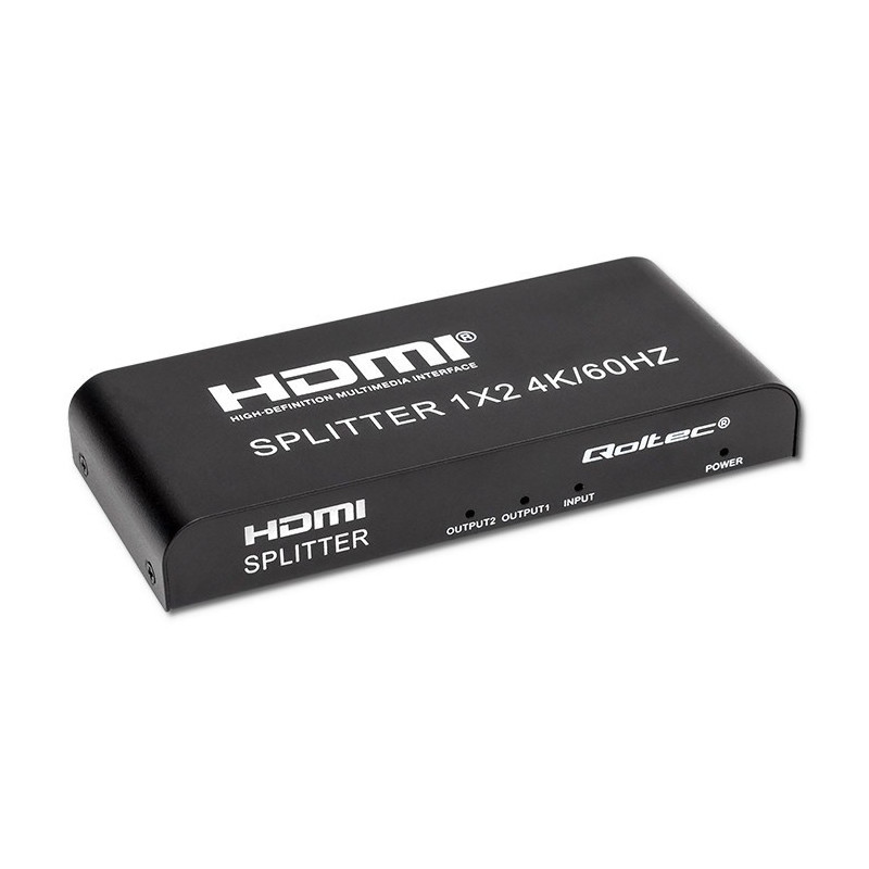 Qoltec 51797 Active HDMI Splitter 2 x HDMI 4K x 2K , 6Gb / s , 60Hz