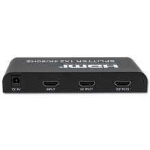 Qoltec 51797 Active HDMI Splitter 2 x HDMI 4K x 2K , 6Gb / s , 60Hz