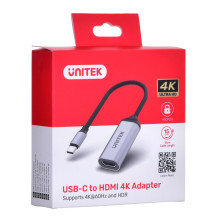 Laido adapteris Unitek (V1420A) USB-C – HDMI 2.0 4K 60Hz