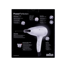 Braun Satin Hair 3 HD 385 plaukų džiovintuvas 2000 W White