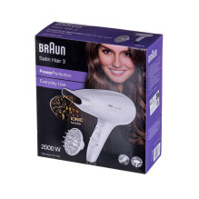 Braun Satin Hair 3 HD 385 plaukų džiovintuvas 2000 W White