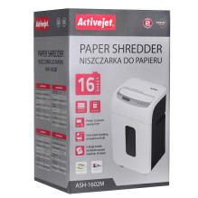 Activejet ASH-1602M Shredder for documents, white color.