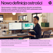 HP E27q G5 kompiuterio monitorius 68,6 cm (27 colių) 2560 x 1440 pikselių Quad HD LCD juodas, sidabrinis