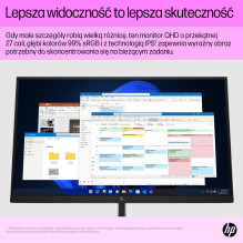 HP E27q G5 kompiuterio monitorius 68,6 cm (27 colių) 2560 x 1440 pikselių Quad HD LCD juodas, sidabrinis