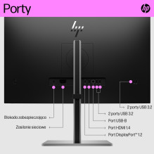 HP E27q G5 computer monitor 68.6 cm (27&quot;) 2560 x 1440 pixels Quad HD LCD Black, Silver