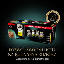 SHEBA Delicacy Drobiowe Smaki želė - šlapias kačių maistas - 40x85 g