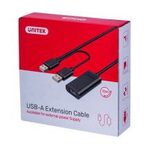 UNITEK Y-278 USB laidas USB 2.0 10 m 2 x USB A USB A Juodas